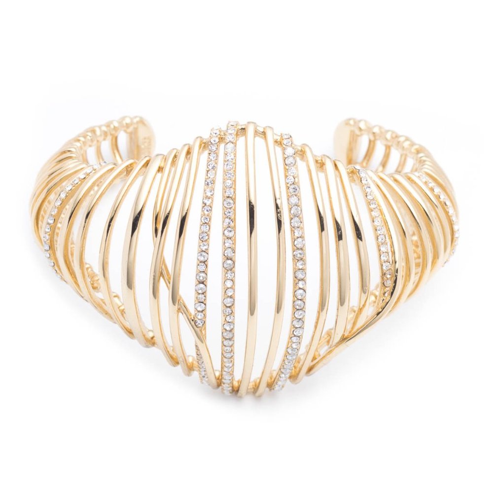 Vintage Crystal Encrusted Orbital Cuff